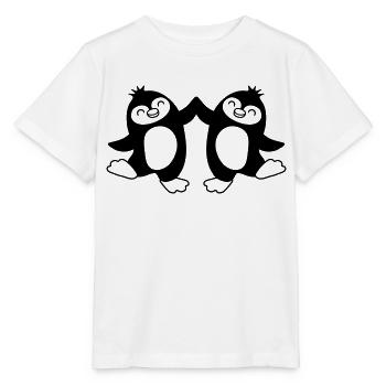 Begrüßung Pinguine High Five - Stanley/Stella Kinder T-Shirt MINI CREATOR  - Weiß - Vorne - Maike (125cm)