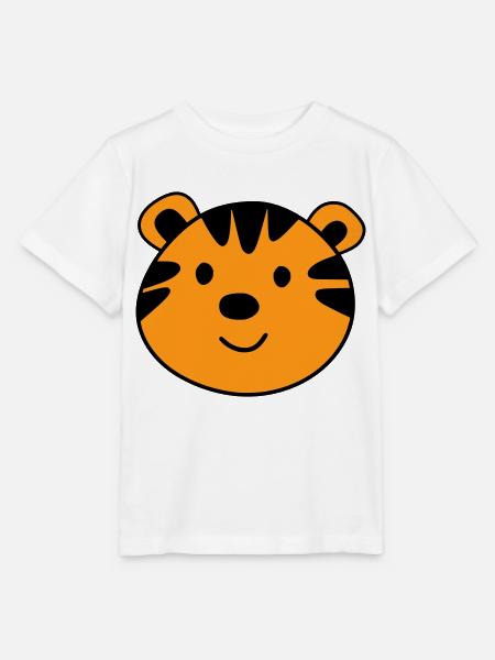 Cute tiger - Stanley/Stella Kinder T-Shirt MINI CREATOR  - Weiß