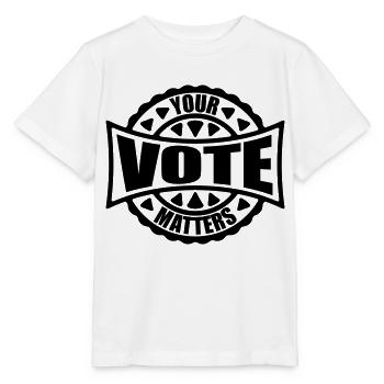 your vote matters Zitat - Stanley/Stella Kinder T-Shirt MINI CREATOR  - Weiß - Vorne - Maike (125cm)