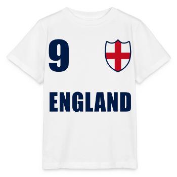 ENGLAND trikot 9 - Stanley/Stella Kinder T-Shirt MINI CREATOR  - Weiß - Vorne - Maike (125cm)
