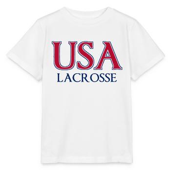 USA Lacrosse - National Colors - United States - Stanley/Stella Kinder T-Shirt MINI CREATOR  - Weiß - Vorne - Maike (125cm)
