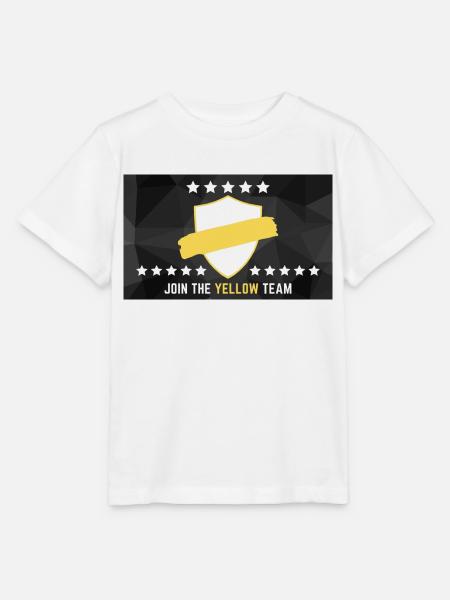 JOIN THE YELLOW TEAM - Stanley/Stella Kinder T-Shirt MINI CREATOR - Weiß
