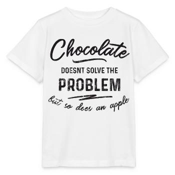 Chocolate doesn't solve the problem - Stanley/Stella MINI CREATOR Kids’ T-Shirt - white - Front - Maike (125cm)