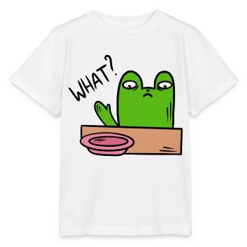 Witziger Frosch, Kröte - Stanley/Stella Kinder T-Shirt MINI CREATOR  - Weiß - Vorne - Maike (125cm)