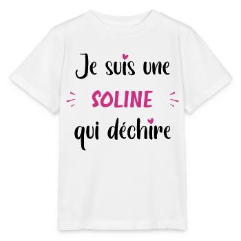 Soline qui déchire - T-shirt bio MINI CREATOR Stanley/Stella Enfant - blanc - Devant - Maike (125cm)