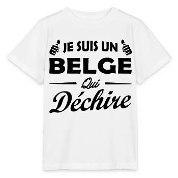 je suis un belge qui déchire / cadeau humour belge - T-shirt bio MINI CREATOR Stanley/Stella Enfant - blanc - Devant - Maike (125cm)