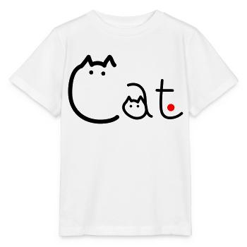 Chat écrit chez les chats - T-shirt bio MINI CREATOR Stanley/Stella Enfant - blanc - Devant - Maike (125cm)
