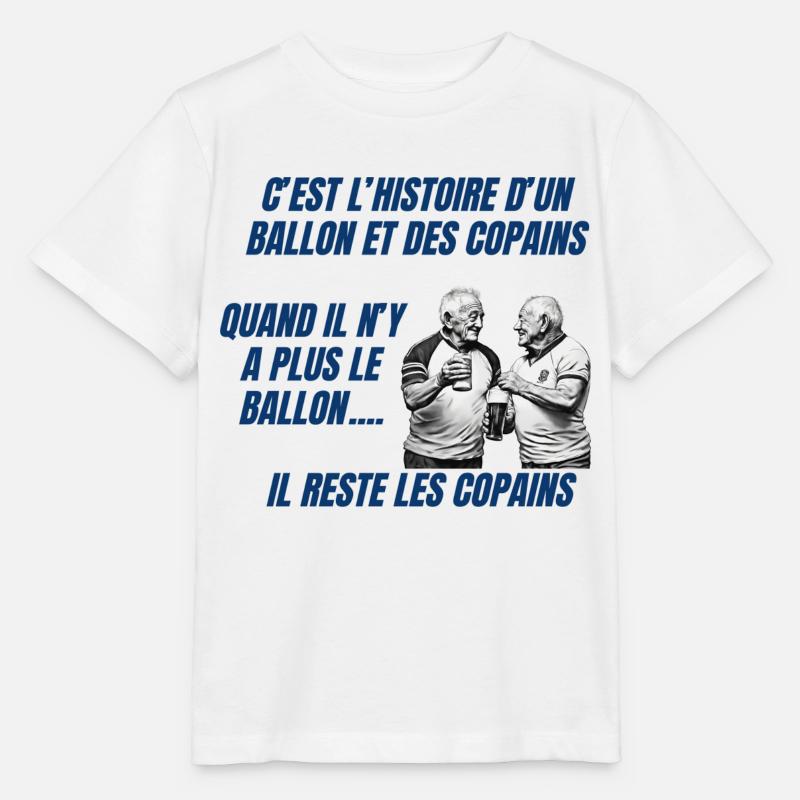 Rugby Copains - T-shirt bio MINI CREATOR Stanley/Stella Enfant - blanc