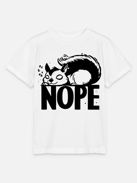 Nope Eichhörnchen Faulenzer Geschenkideen - Stanley/Stella Kinder T-Shirt MINI CREATOR - Weiß