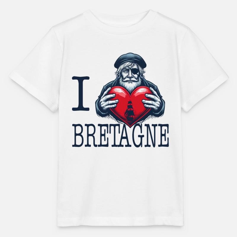 Ich liebe Bretagne Cap-Hornier - Stanley/Stella Kinder T-Shirt MINI CREATOR  - Weiß