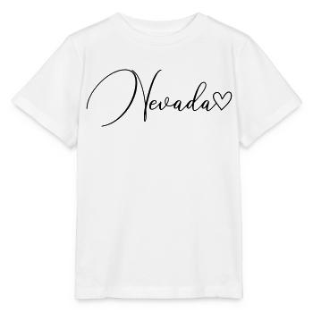 Nevada Schrift - Stanley/Stella Kinder T-Shirt MINI CREATOR  - Weiß - Vorne - Maike (125cm)