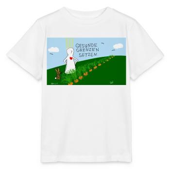 Gesunde Grenzen setzen. - Stanley/Stella Kinder T-Shirt MINI CREATOR  - Weiß - Vorne - Maike (125cm)