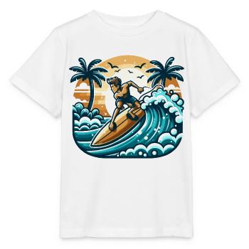 Surfers in action - Stanley/Stella MINI CREATOR Kids’ T-Shirt - white - Front - Maike (125cm)