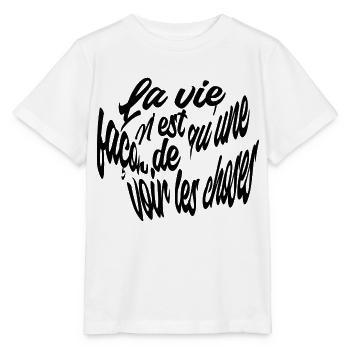 La vie - T-shirt bio MINI CREATOR Stanley/Stella Enfant - blanc - Devant - Maike (125cm)