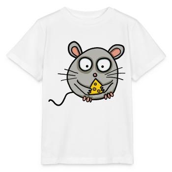 Souris au fromage - T-shirt bio MINI CREATOR Stanley/Stella Enfant - blanc - Devant - Maike (125cm)