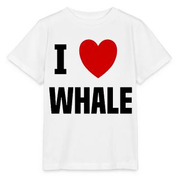 I love Whale - T-shirt bio MINI CREATOR Stanley/Stella Enfant - blanc - Devant - Maike (125cm)