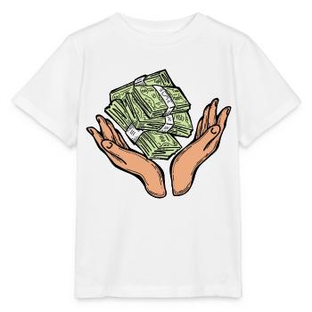 Big money flying to you for wealth and prosperity. - Stanley/Stella MINI CREATOR Kids’ T-Shirt - white - Front - Maike (125cm)