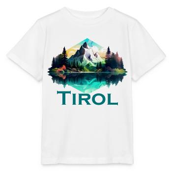 Tyrol with mountains, the Loyalty of the Alps to the province of Tyrol - Stanley/Stella MINI CREATOR Kids’ T-Shirt - white - Front - Maike (125cm)
