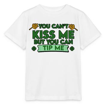 You Can't Kiss Me But You Can Tip Me - Stanley/Stella Kinder T-Shirt MINI CREATOR  - Weiß - Vorne - Maike (125cm)