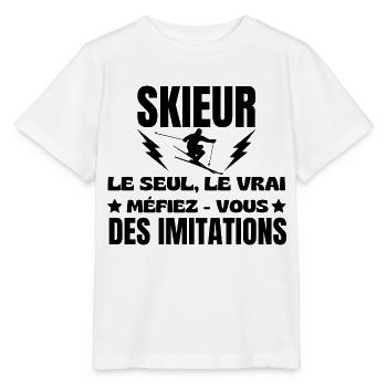 SKIEUR LE SEUL LE VRAI - T-shirt bio MINI CREATOR Stanley/Stella Enfant - blanc - Devant - Maike (125cm)