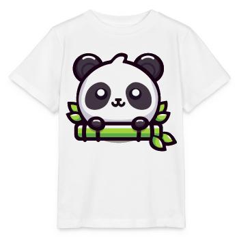 Bambus-Glückseligkeit: Chibi-Panda-Genuss - Stanley/Stella Kinder T-Shirt MINI CREATOR  - Weiß - Vorne - Maike (125cm)