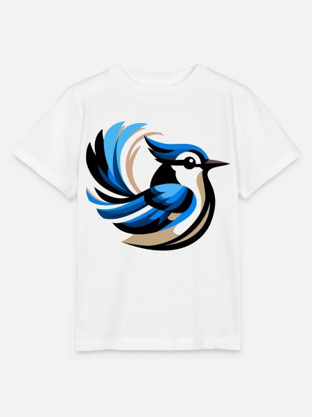 Blauhäher - Stanley/Stella Kinder T-Shirt MINI CREATOR  - Weiß