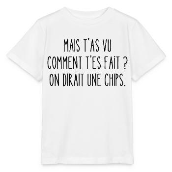 mais t'as vu comment t'es fait ? - T-shirt bio MINI CREATOR Stanley/Stella Enfant - blanc - Devant - Maike (125cm)