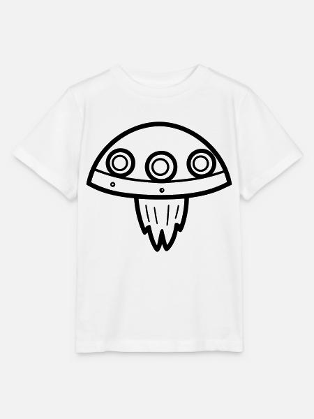 fliegende Untertasse - Stanley/Stella Kinder T-Shirt MINI CREATOR  - Weiß
