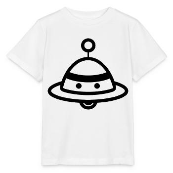 soucoupe volante - T-shirt bio MINI CREATOR Stanley/Stella Enfant - blanc - Devant - Maike (125cm)