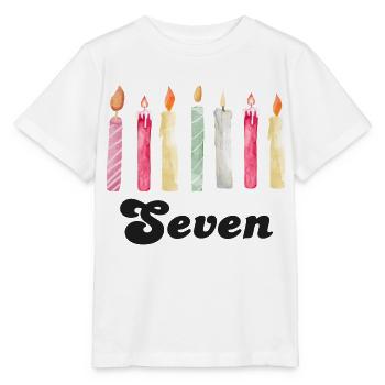 Kerze zum 7. Jahrestag - Stanley/Stella Kinder T-Shirt MINI CREATOR  - Weiß - Vorne - Maike (125cm)