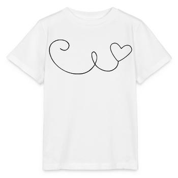 Heart Swing Line - Stanley/Stella MINI CREATOR Kids’ T-Shirt - white - Front - Maike (125cm)