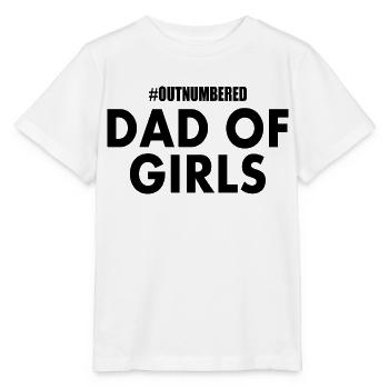 Dad of girls - Stanley/Stella Kinder T-Shirt MINI CREATOR  - Weiß - Vorne - Maike (125cm)