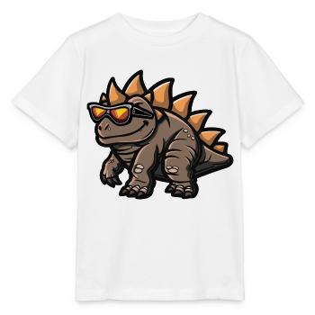 Dinosaure Stegosaurus Bande dessinée Cool - T-shirt bio MINI CREATOR Stanley/Stella Enfant - blanc - Devant - Maike (125cm)