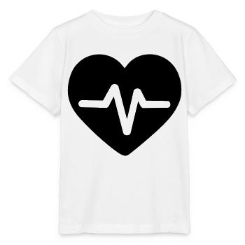 battement de coeur - T-shirt bio MINI CREATOR Stanley/Stella Enfant - blanc - Devant - Maike (125cm)