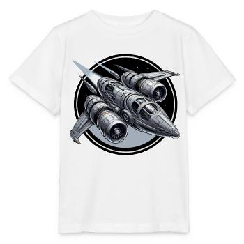 Raumschiff silber - Stanley/Stella Kinder T-Shirt MINI CREATOR  - Weiß - Vorne - Maike (125cm)