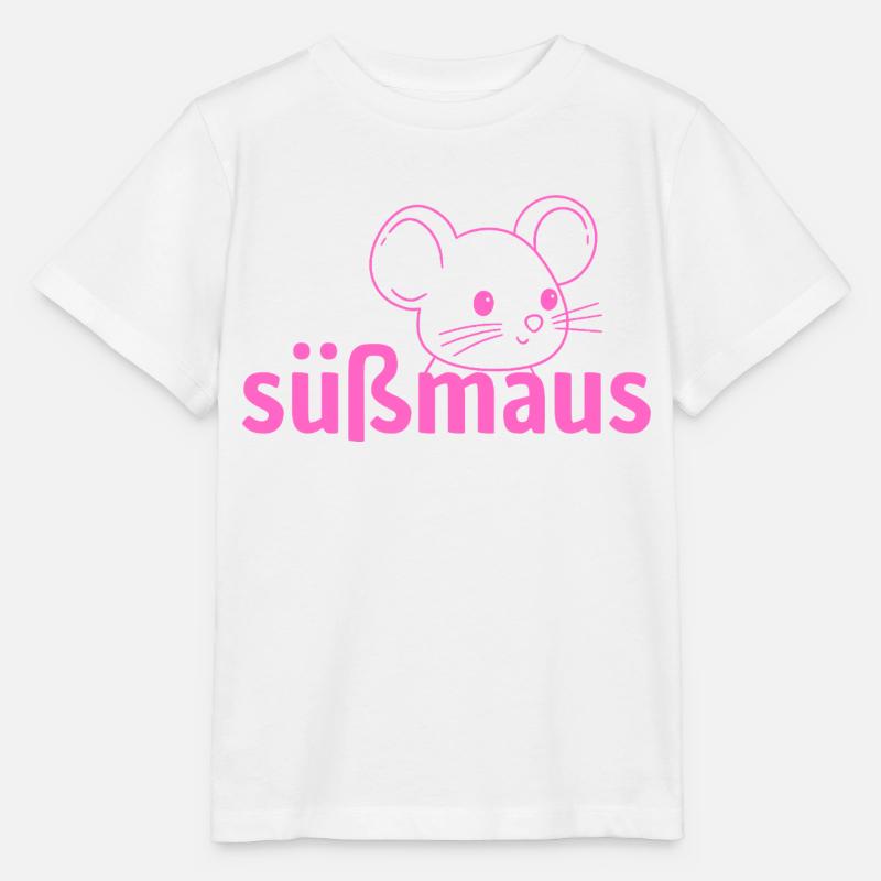 Süßmaus T Shirt mit süßer Maus - Stanley/Stella Kinder T-Shirt MINI CREATOR  - Weiß
