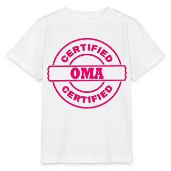 certified oma - Stanley/Stella Kinder T-Shirt MINI CREATOR  - Weiß - Vorne - Maike (125cm)