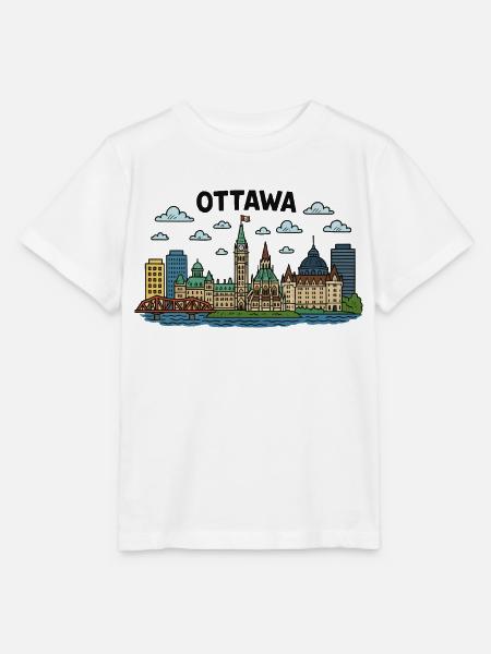 ottawa city kanada - Stanley/Stella Kinder T-Shirt MINI CREATOR  - Weiß
