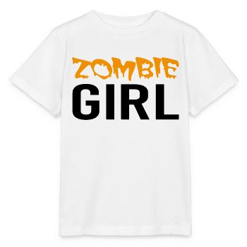 Zombie Girl - Halloween - Witch - Pumpkin - Horror - Stanley/Stella MINI CREATOR Kids’ T-Shirt - white - Front - Maike (125cm)