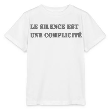 SILENCE IS COMPLICITY - Stanley/Stella MINI CREATOR Kids’ T-Shirt - white - Front - Maike (125cm)