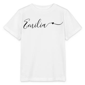 Prénom Emilia Prénom décoratif - T-shirt bio MINI CREATOR Stanley/Stella Enfant - blanc - Devant - Maike (125cm)