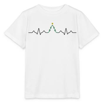 Weihnachtsbaum Herzschlag EKG Weihnachten - Stanley/Stella Kinder T-Shirt MINI CREATOR  - Weiß - Vorne - Maike (125cm)