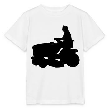 riding mower - Stanley/Stella Kinder T-Shirt MINI CREATOR  - Weiß - Vorne - Maike (125cm)
