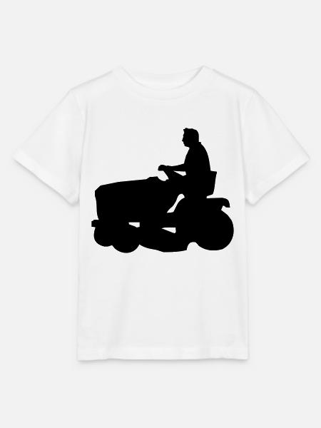 riding mower - Stanley/Stella Kinder T-Shirt MINI CREATOR - Weiß