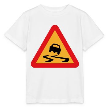 Skidding Car Warning Sign - Stanley/Stella MINI CREATOR Kids’ T-Shirt - white - Front - Maike (125cm)