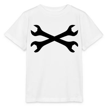 tournevis et clé - T-shirt bio MINI CREATOR Stanley/Stella Enfant - blanc - Devant - Maike (125cm)
