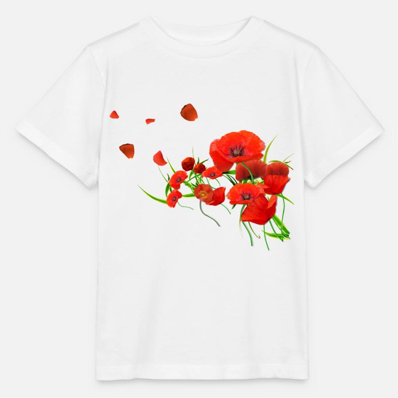 Coquelicots - T-shirt bio MINI CREATOR Stanley/Stella Enfant - blanc