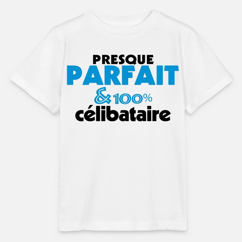 Presque Parfait - 100% CELIBATAIRE (2c) - T-shirt bio MINI CREATOR Stanley/Stella Enfant - blanc