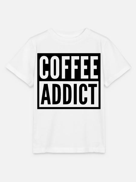 coffee addict - Stanley/Stella Kinder T-Shirt MINI CREATOR - Weiß