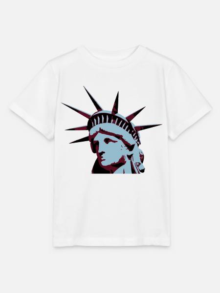 Lady Liberty - Stanley/Stella Kinder T-Shirt MINI CREATOR  - Weiß